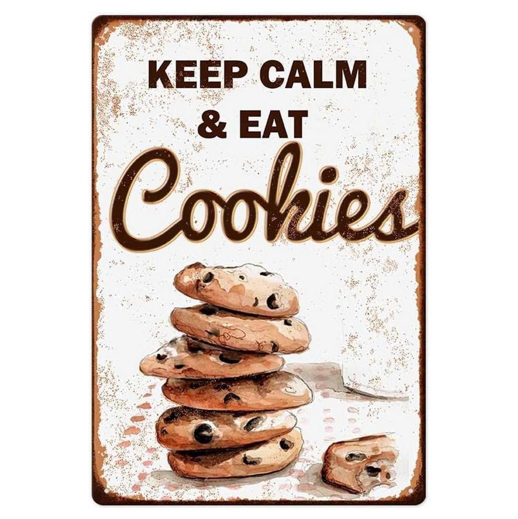 Candies Cookies Metal Tin Signs Wall Decoration Plaque Vintage Art Poster Iron Painting for Man Cave Home Cafe Garden Club Bar