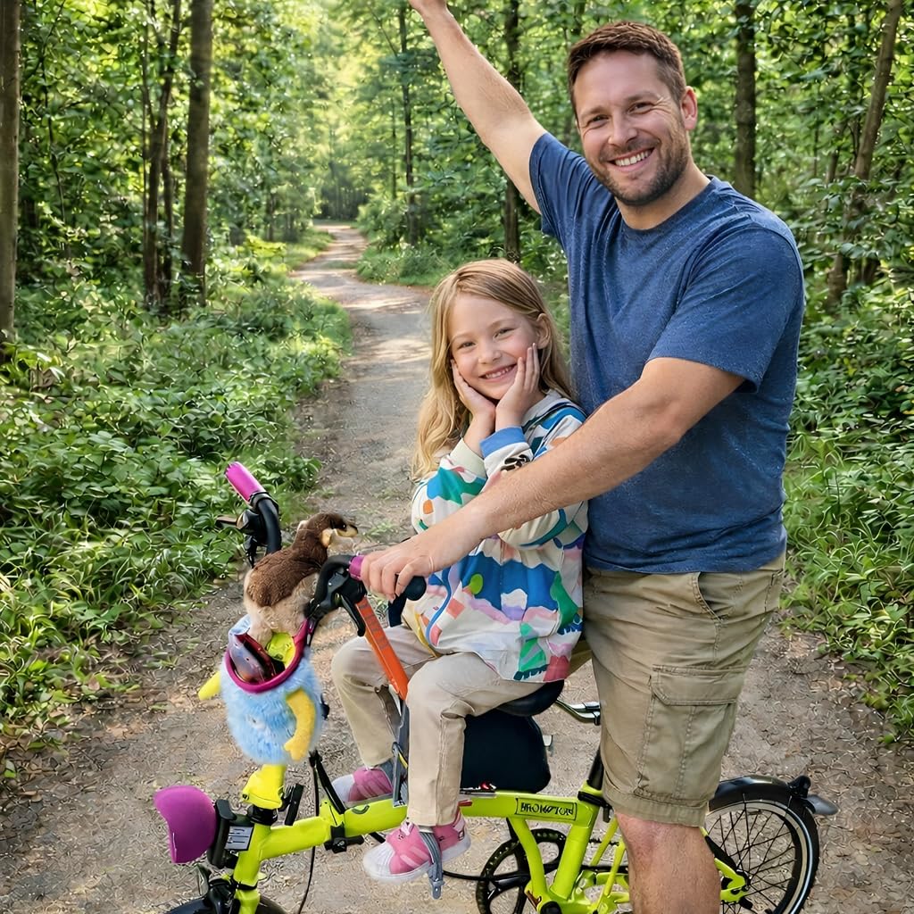 UrRider Seggiolino Bici Bambino Anteriore Adatto per Bambini Anni a Si Adatta e Biciclette Elettriche Montaggio Anteriore - Leggero, Pieghevole, Senza Attrezzi, Montaggio, 2-6