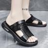 Fashion 2025 Summer Fashion Men Sandals Man Beach Leather Sandals Luxury Sandals Men Outdoor Beach Casual Shoes Cheap Male Sandals