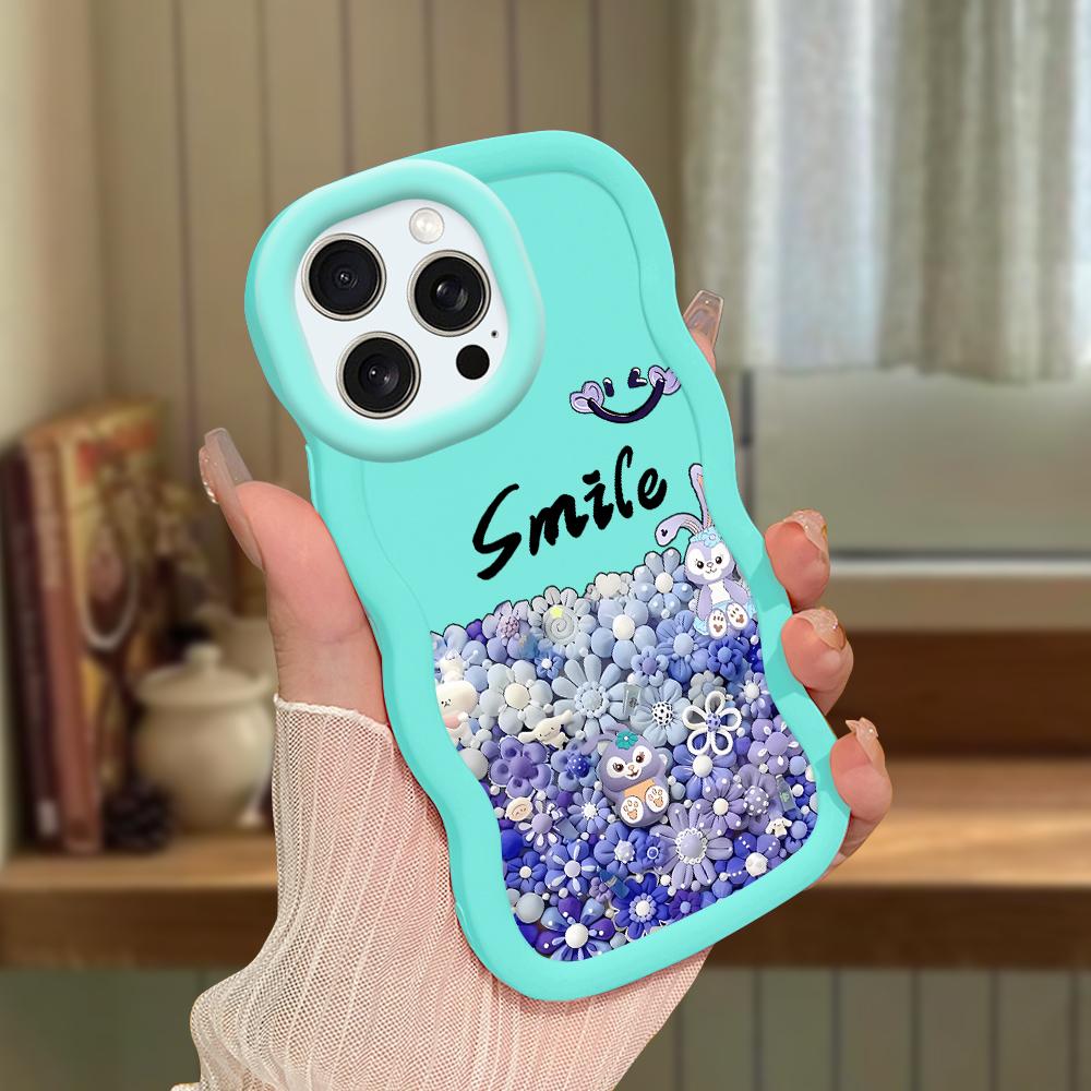 Big Wave Edge Soft silikonový materiál Macaron Pouzdro na telefon Nárazuvzdorné ochranné gumové pouzdro pro iPhone Samsung Huawei Honor Xiaomi Redmi OnePlus Moto