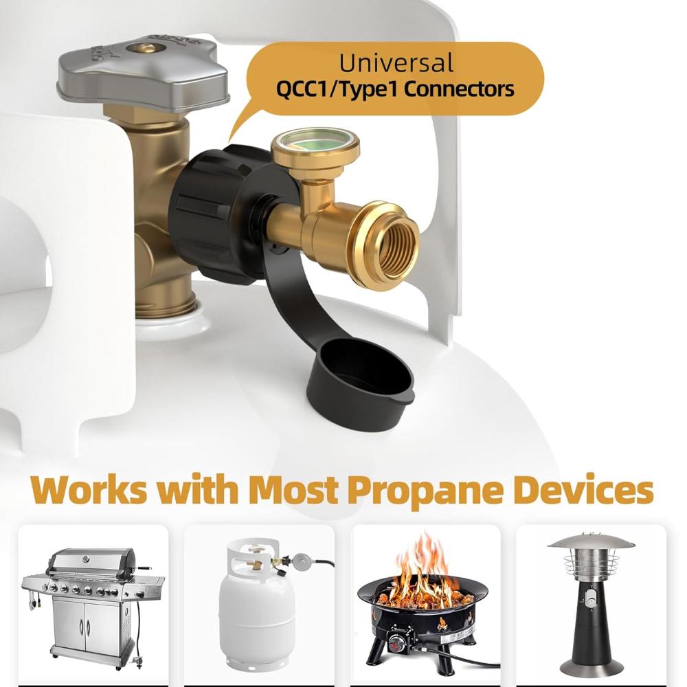 QCC Type Propane Tanks Pressure Gauge Level Indicator Leak Detector Gas Pressure Meter For Camper Cylinder BBQ Gas Grill Heater