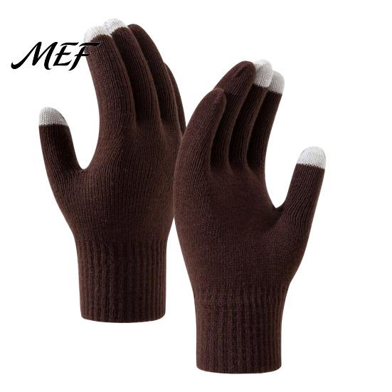 Skiing Snowboard Winter Gear Knitted Touchscreen Gloves for Women Men, Warm Five Finger Gloves, Fleece Lined Smartphone Thermal Cold Weather