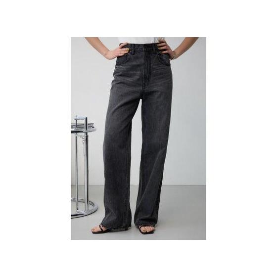 AZUL BY MOUSSY AZUL DENIM High waist wide denim (L/BLK1)