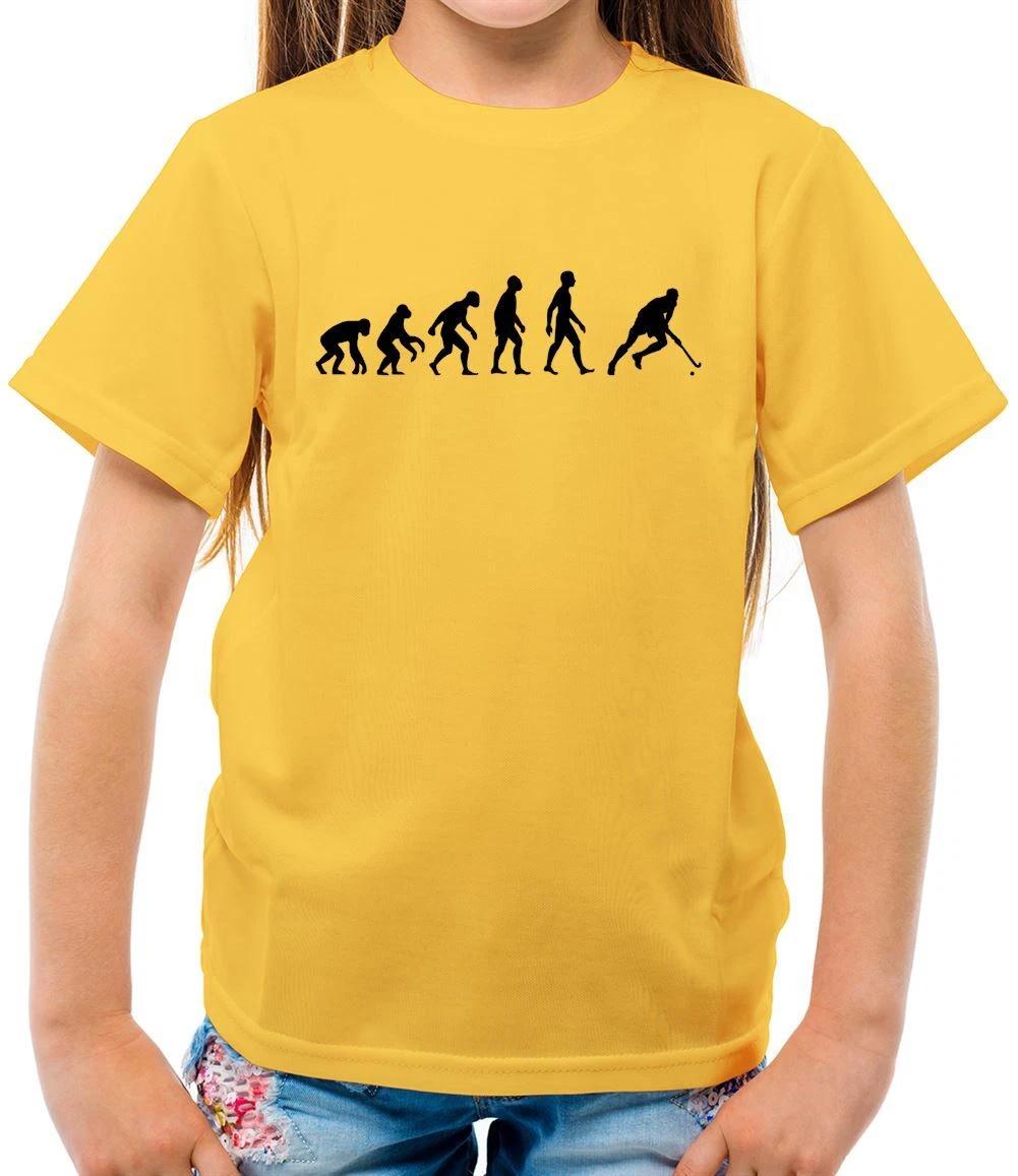 Evolution of Man Field Hockey - Kids T-Shirt - Player Play Love Team Equipt 120