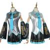 Hatsune Miku Vocaloid Pu Cosplay Top Kleid Krawatten Set für Weihnachtsshow
