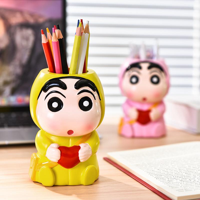 Niedlicher Bixin Crayon Shin Chan Stifthalter Serie Büro Schreibtisch Stifthalter Aufbewahrung Ornament Kreatives Erinnerungsgeschenk