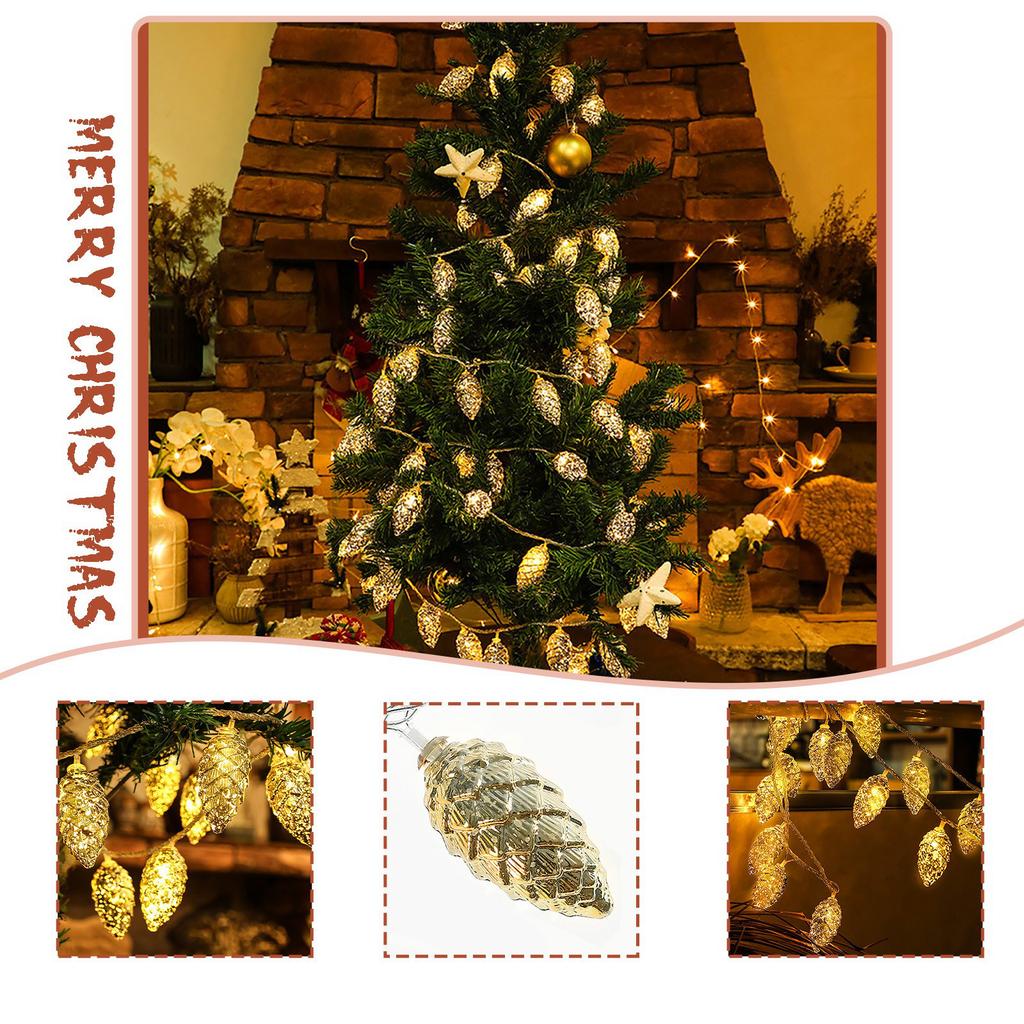 Golden LED Decorative Light String Pendant Light Post Ligh Battery Box Light String And Holiday Decoration