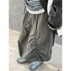Gonna Cargo Retro Giapponese con Coulisse da Donna Street A-line Casual Versatile Comoda