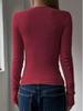 2024 Women's Solid Color Woolen Crew Neck Long Sleeve Autumn/Winter Top