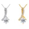Charming Micro-Inlaid Diamond Pendant Necklace – Fresh, Lovely, and Fashionable Bone Chain
