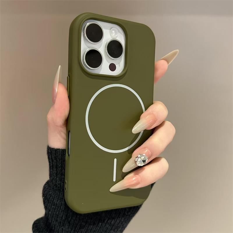 For Magsafe Wireless Charge Magnetic Case for iPhone 16 15 14 Plus 13 12 11 Pro Max Matte Soft TPU Brand Original Cover