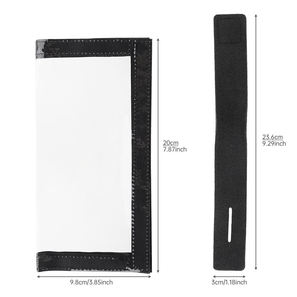 6pcs Clear PVC 200mm 78 Inch Fishing Lure Wraps Kit with 2 Rod Straps Hook Protector