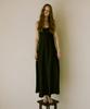 GREENBUTTER Silky U-Neck Dress (Black)