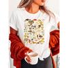 Short Sleeve Mushroom Print Crew Neck T-shirt, Women's Casual Top for Summer & Spring