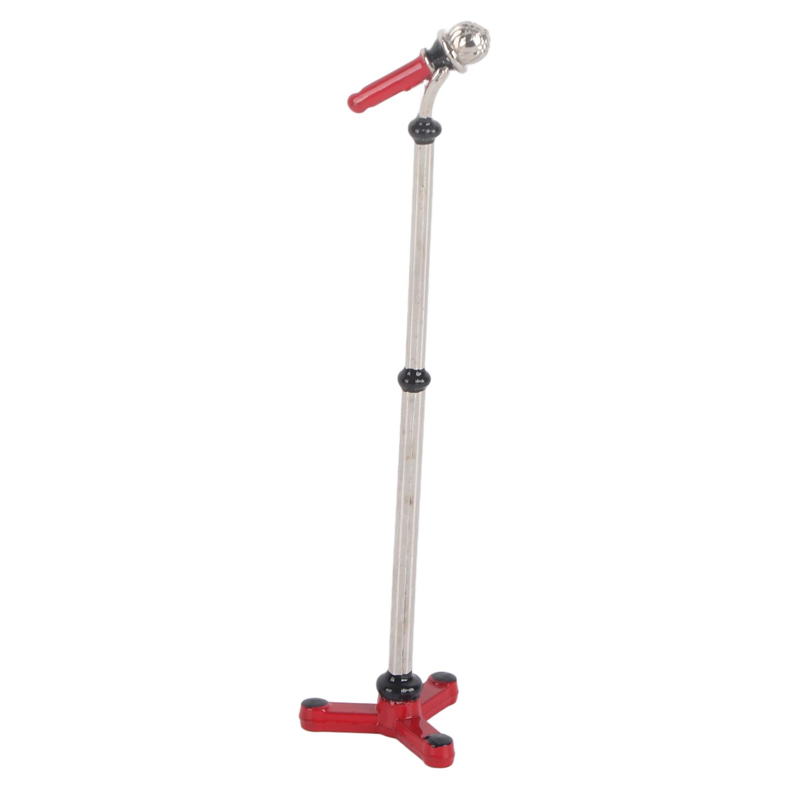 

Microphone 1:12 with Stand Detachable Design Alloy Retro ature Microphone for