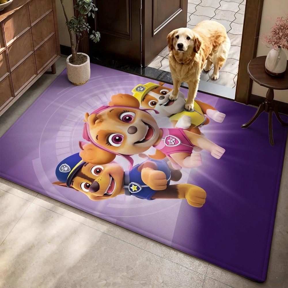 Paw Patrol Police Pup Rectangular Rug Soft Texture Nonslip Carpet For Bedroom Door Living Room Area Home Decor New Year Gift