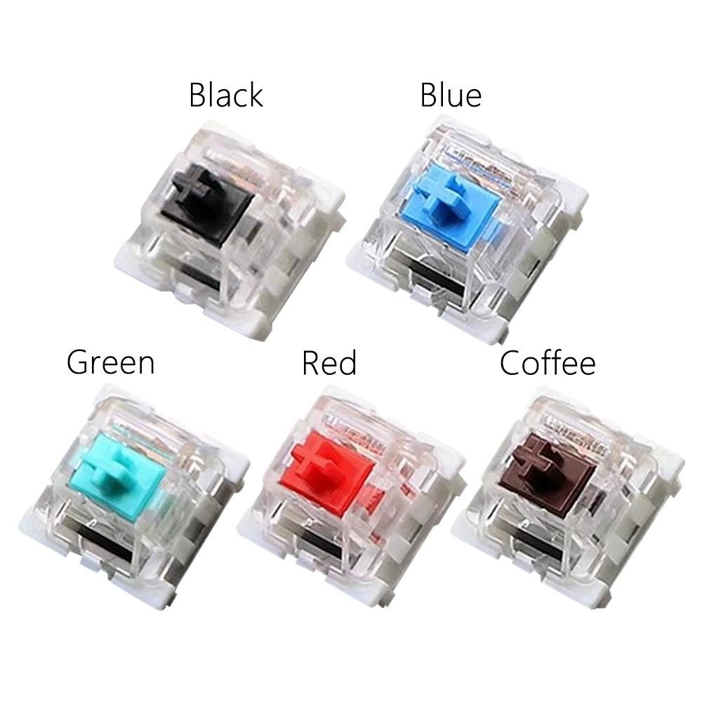 10pcs New Linear Mechanical Keyboard Switch Tactile Silent Gaming Switch RGB LED Clicky 3Pin Switch