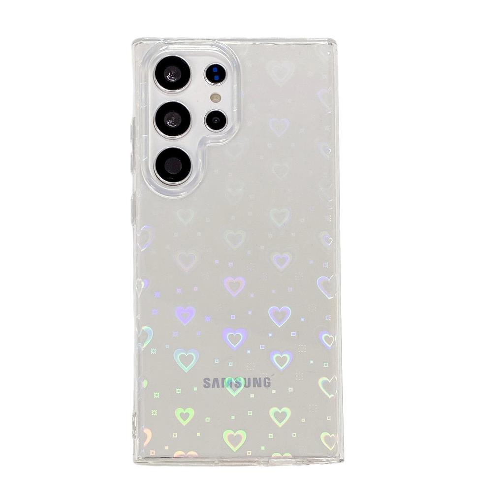 Applicable to Samsung S11 mobile phone case, transparent and colorful S11ultra anti-drop S11 laser small love mobile phone case