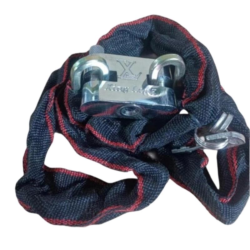 Anti Thefts Cycling Lock Manganese Steel Chain Lock With key Adjustable Chain Security for Outdoor sports