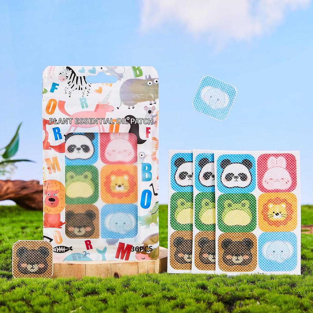FORMBO Cute Cartoon Animal Mosquito Repellent Stickers - Portable & Effective for Outdoor Summer Travel.