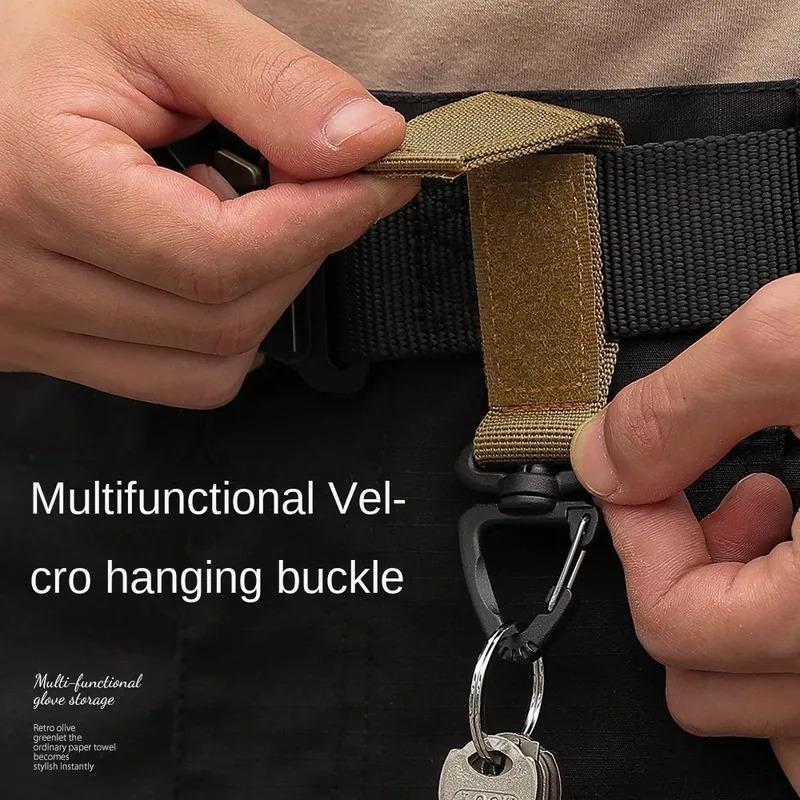 1/2/3Pcs Tactical Hanging Key Hook Clip Clamp Buckle Nylon Webbing Molle Belt Carabiner Outdoor Strap Climbing Accessories
