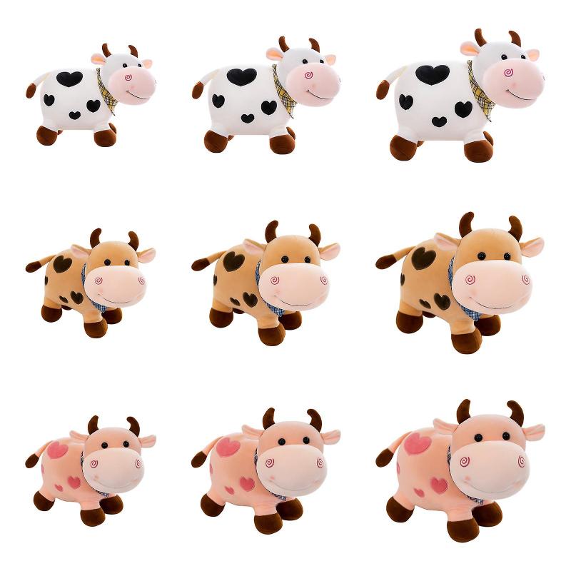 Super Soft Cow Doll Cotton Anima Pink Nice Birthday Wedding Gifts Ragdoll Ornament Brown For Girls White Calf Plush Toy New
