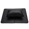 Soft PU Leather Detachable Washable Hand Rest Pillow + Folding Manicure Table Mat Black