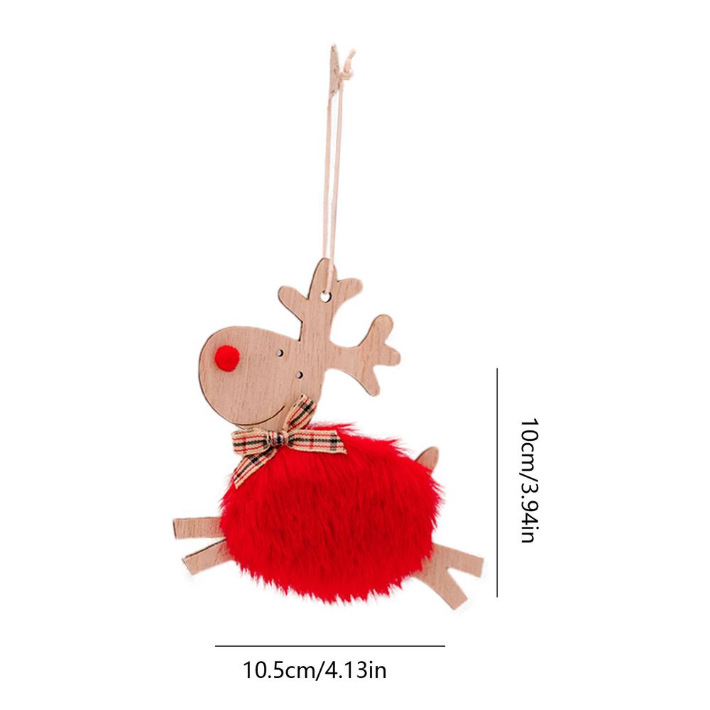 Christmas Wooden Deer Decorations Wooden Deer Decorations With Red Lamb Fabulous Hand Made Red Lamb Decorative Deer Ornament For