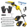 Electric Saw 2 In 1 Cordless Pole & Mini Chainsaw, 6-inch Brushless Chain Chainsaw with X 1.5Ah Battery, 5.9 Feet MAX Reach for Tree Pruning