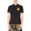 VERSACE JEANS COUTURE SS22 Polo Shirt Men's Black 72GAGT11-CJ01T-G89