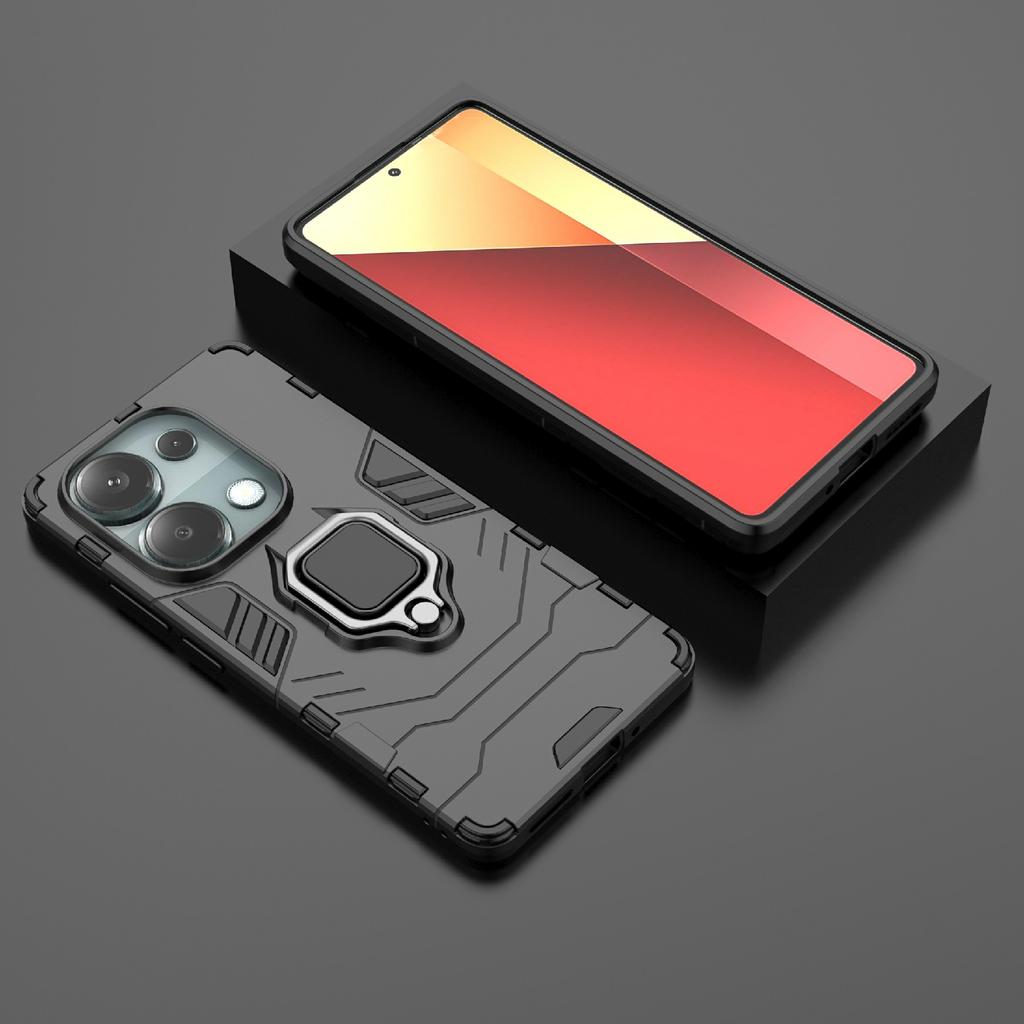 For Xiaomi Redmi Note 14S 4G Case PC+TPU Protective Phone Cover with Ring Kickstand