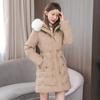 Winter new down cotton-padded clothes women's medium and long thickened warm cotton-padded clothes slim and thin waist jacket cotton-padded jacket