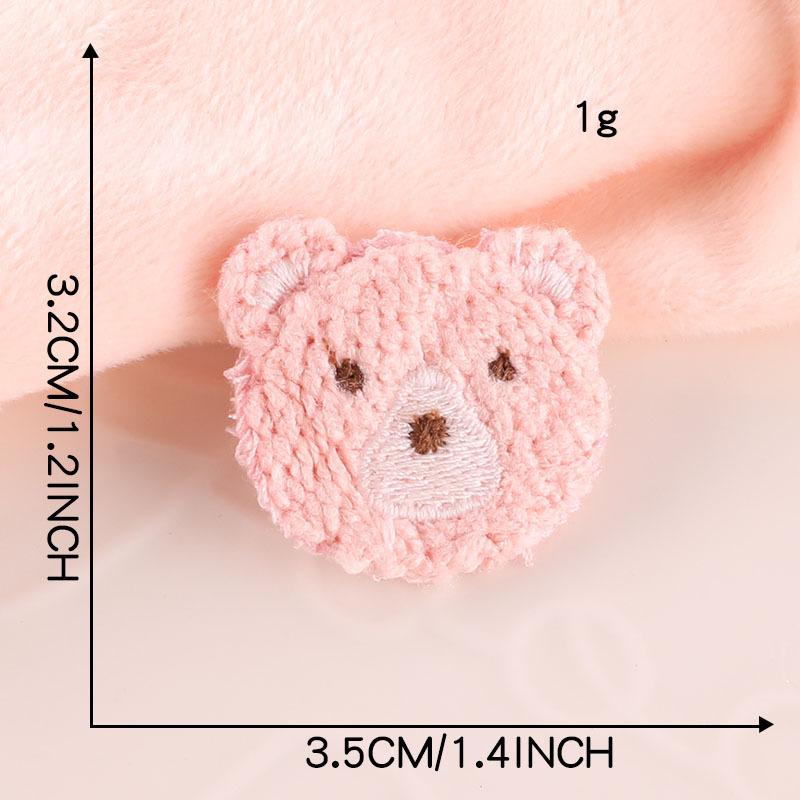 Embroidery Label Cute Bear Head Embroidery Sticker Diy Hand Account Accessories Accessories Patch Brooch Jewelry Hair Accessories Cloth Sticker