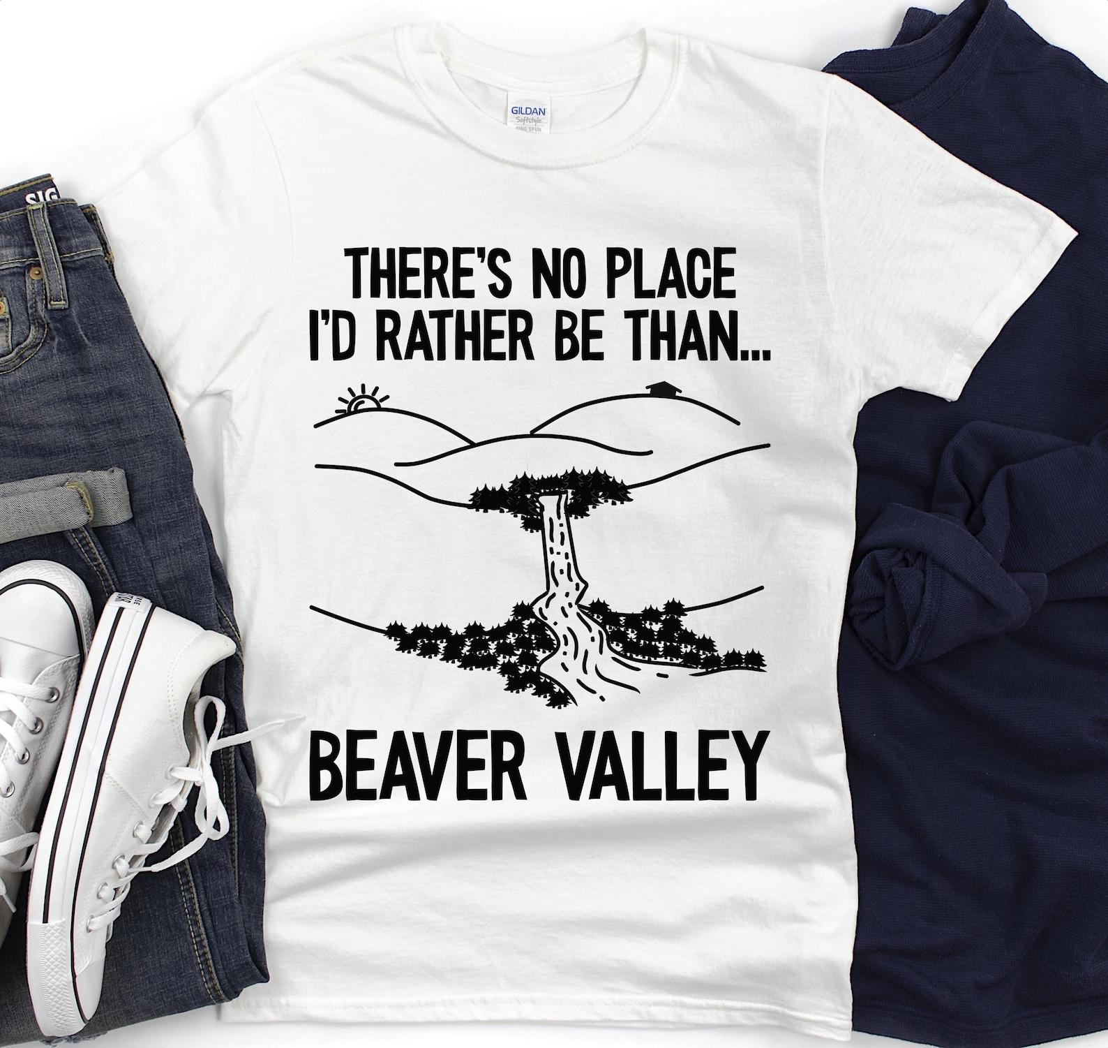 Funny Beaver Valley Joke T-Shirt | Inappropriate Humorous Graphic Tee L