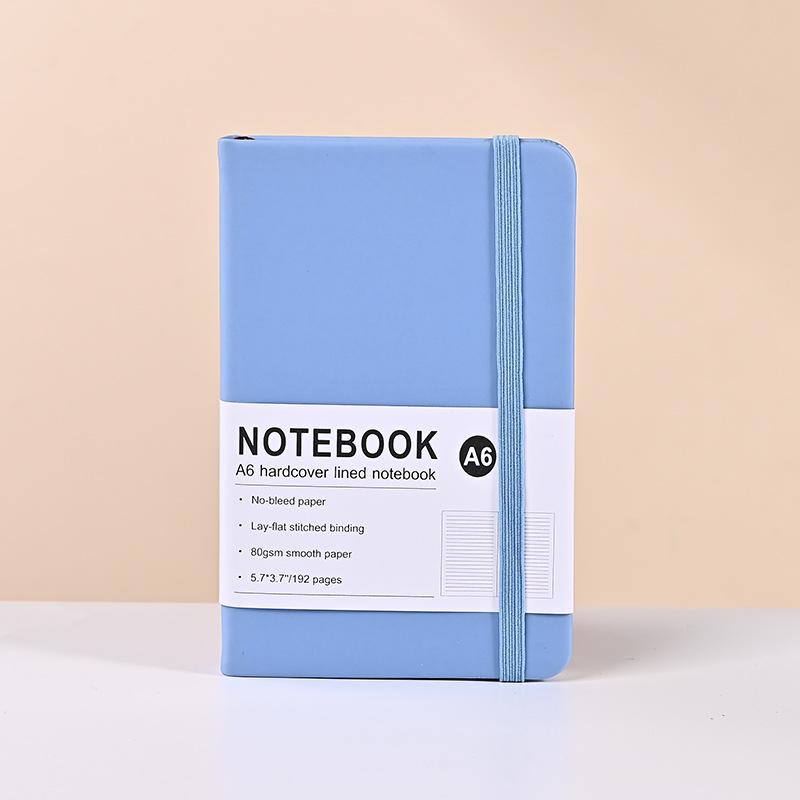 Exklusives PU-Leder-Notizbuch zum Zubinden mit elfenbeinfarbenen linierten Seiten - Macaron-Edition