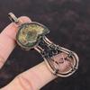 Ammonite Fossil Copper Pendant Copper Wire Wrapped Jewelry Handmade Pendant Top Quality Gemstone Jewelry Wire Wrapped Pendant Gift For Him