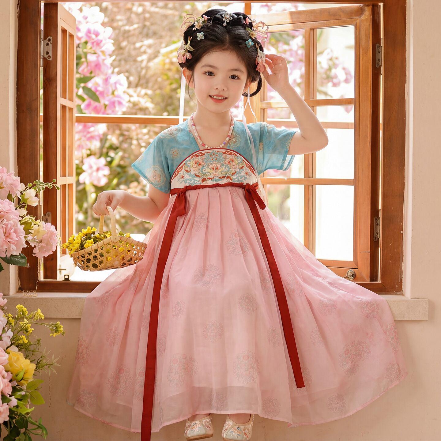 2026 Summer High-End Hanfu Dress for Girls - Fairy-Inspired Ancient Chinese Princess Style 120