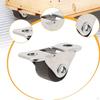 4Pcs Furniture Linear Wheel Small Rubber Caster Set Sliding Door Pulley for Workbench