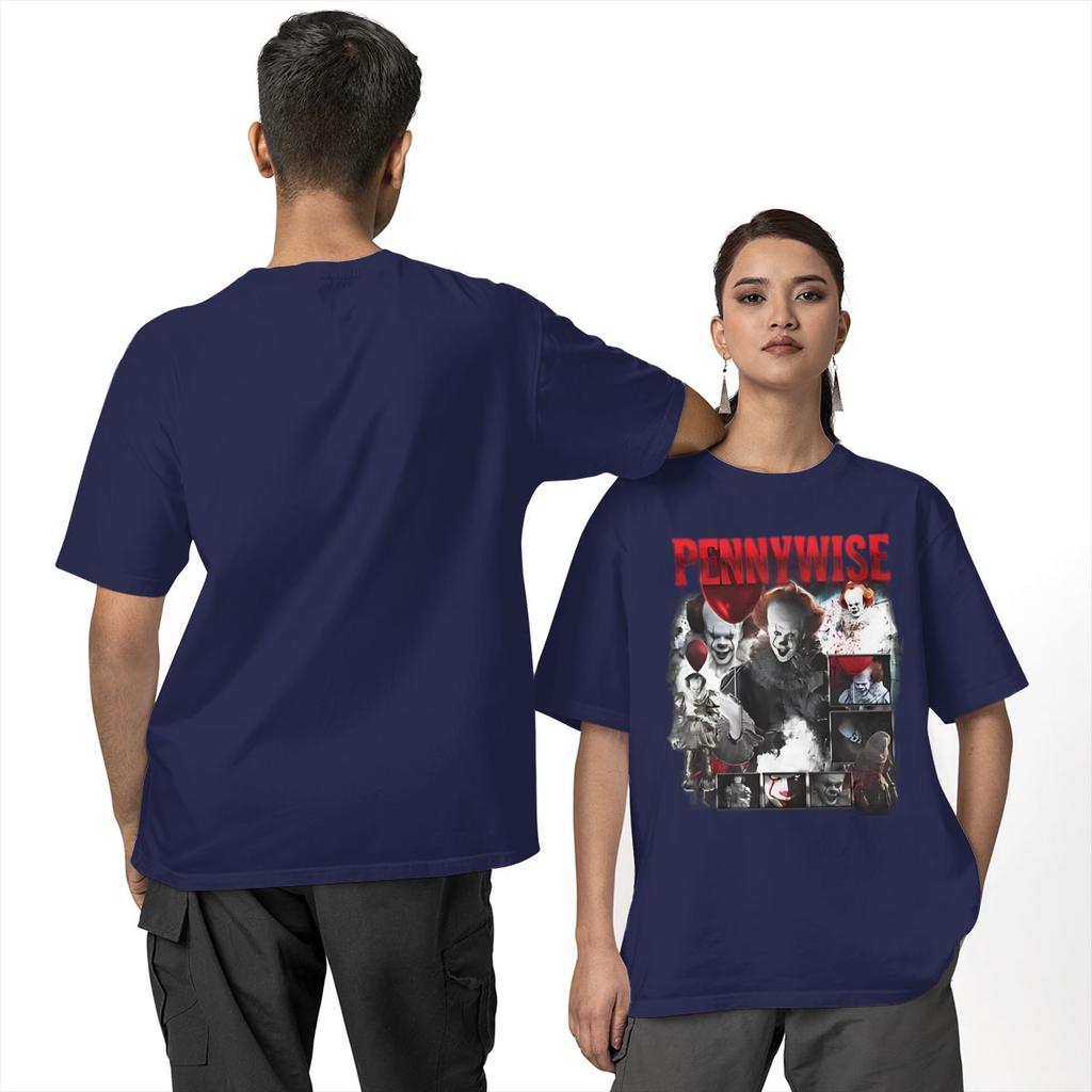 Pennywise Horror T Shirt for Men Women 100% Cotton Vintage T-Shirts Round Neck Tee Shirt Short Sleeve Clothes Plus Size