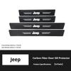 4PCS High Quality Carbon Fiber Car Door Sill Protector Anti-Scratch Sticker for Jeep Renegade Wrangler JK JL Grand Cherokee ALY1