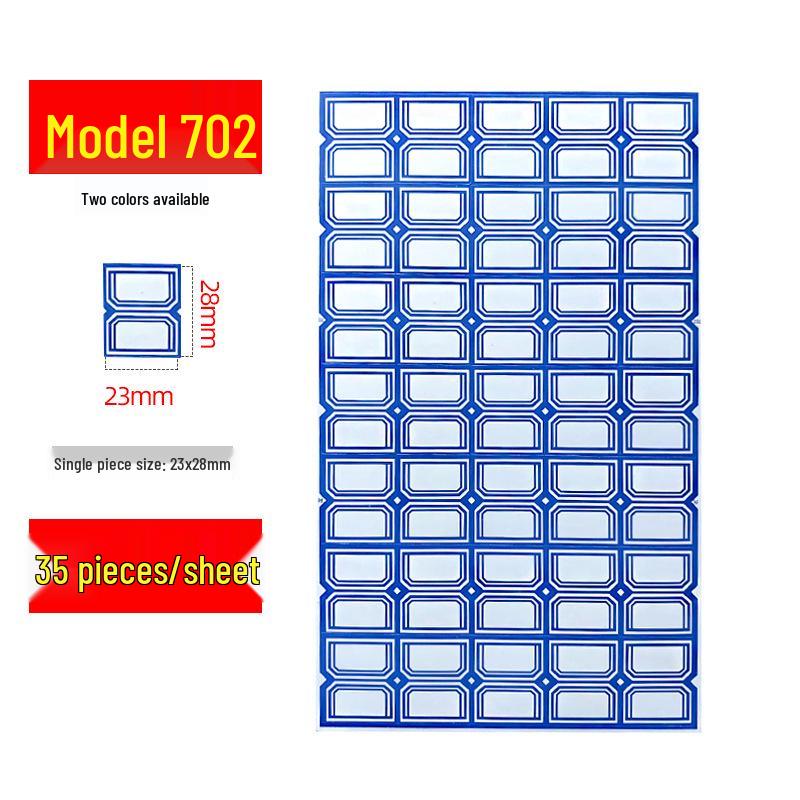 Glossy Self-Adhesive Handwritten Label Stickers - Colored Tear-Off Blank Stickers for Size Marking