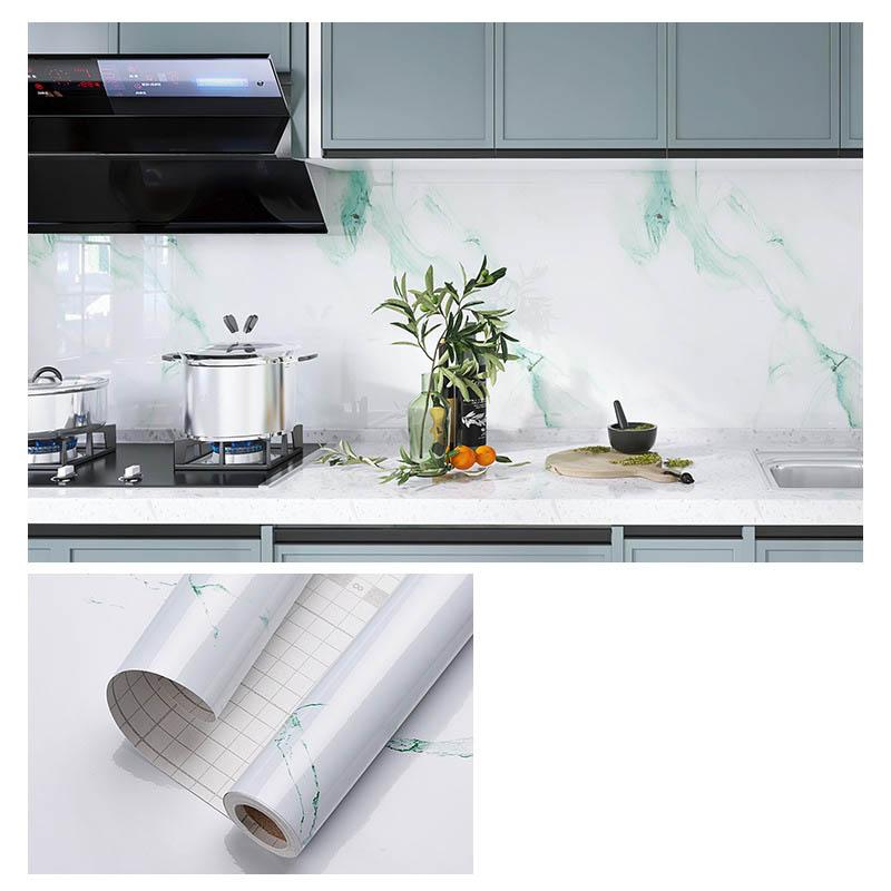 

60 см X 1 м наклейки для кухни водонепроницаемые и маслостойкие самоклеящиеся обои наклейки на мраморную стену