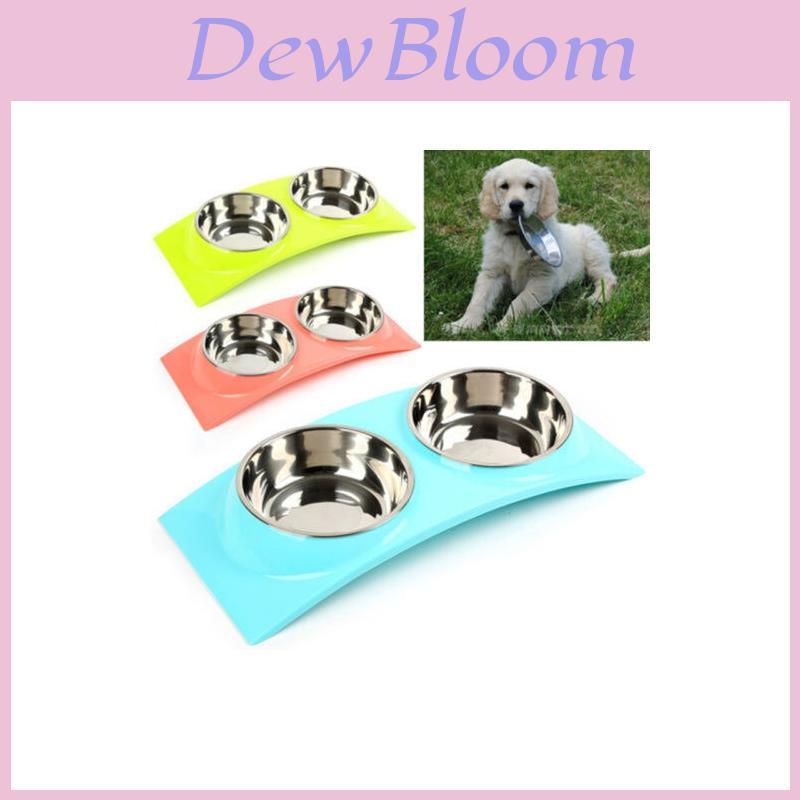 Premium Quality Double Food Water Pet Feeding Bowl For Puppies And Kittens With Non-slip Design