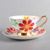 Coffee Cup Saucer High-end Exquisite Nordic Home British Pastoral Fashion Afternoon Tea High Bone China Ceramic Cup Red Tea Cups