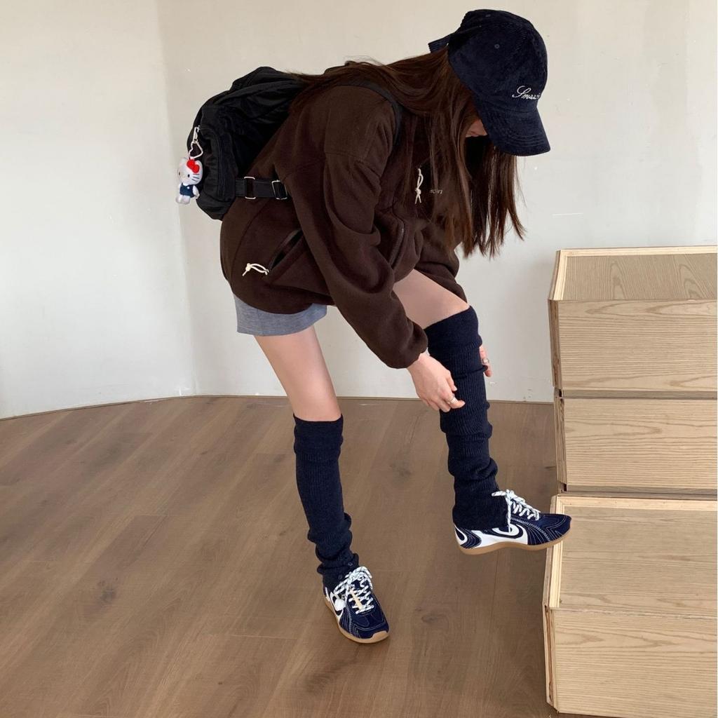 2025 autumn German training shoes color matching lace-up soft-soled mountaineering dad shoes versatile platform casual sports women's single shoes