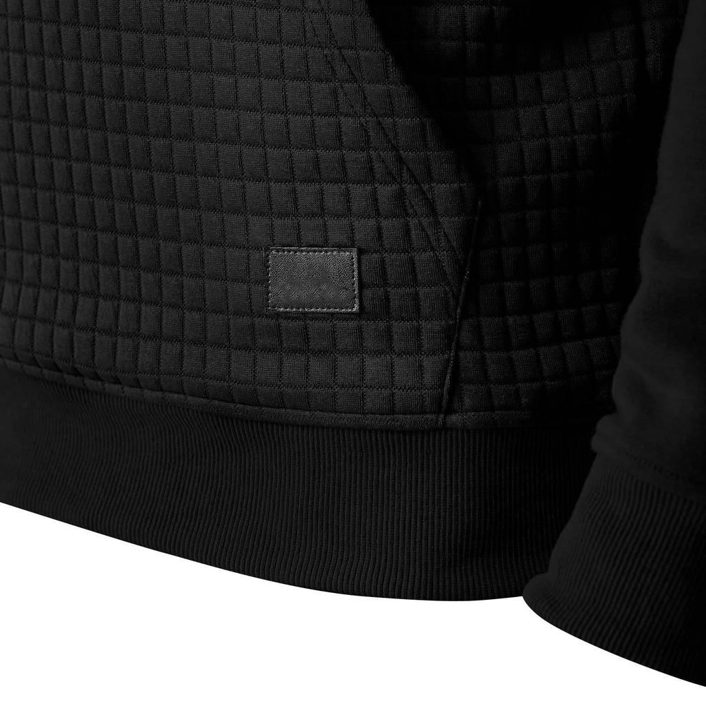 Men's Waffle Color Block Hoodie for Autumn/Winter