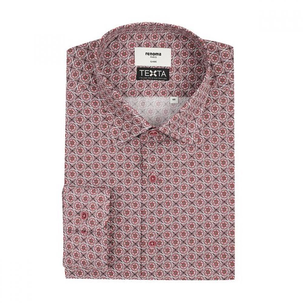 Renoma Oriental Print Classic Shirt Rnssg1040 Rd