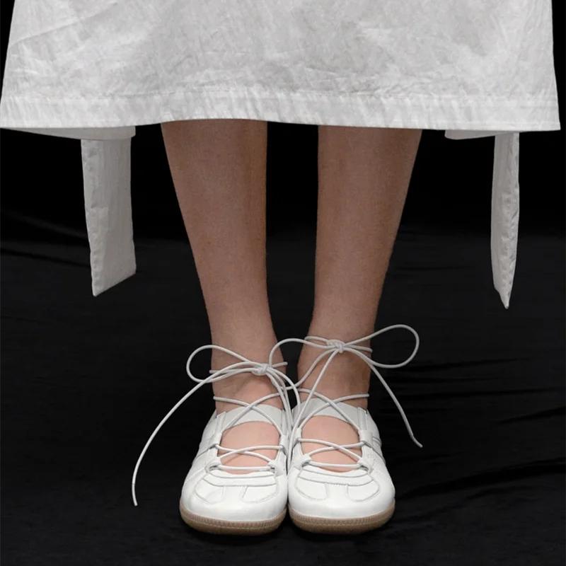 New Genuine Leather Sneakers for Women Breathable Soft Round Toe Casual Shoes Woman Sport Fashion Flats Sneakers