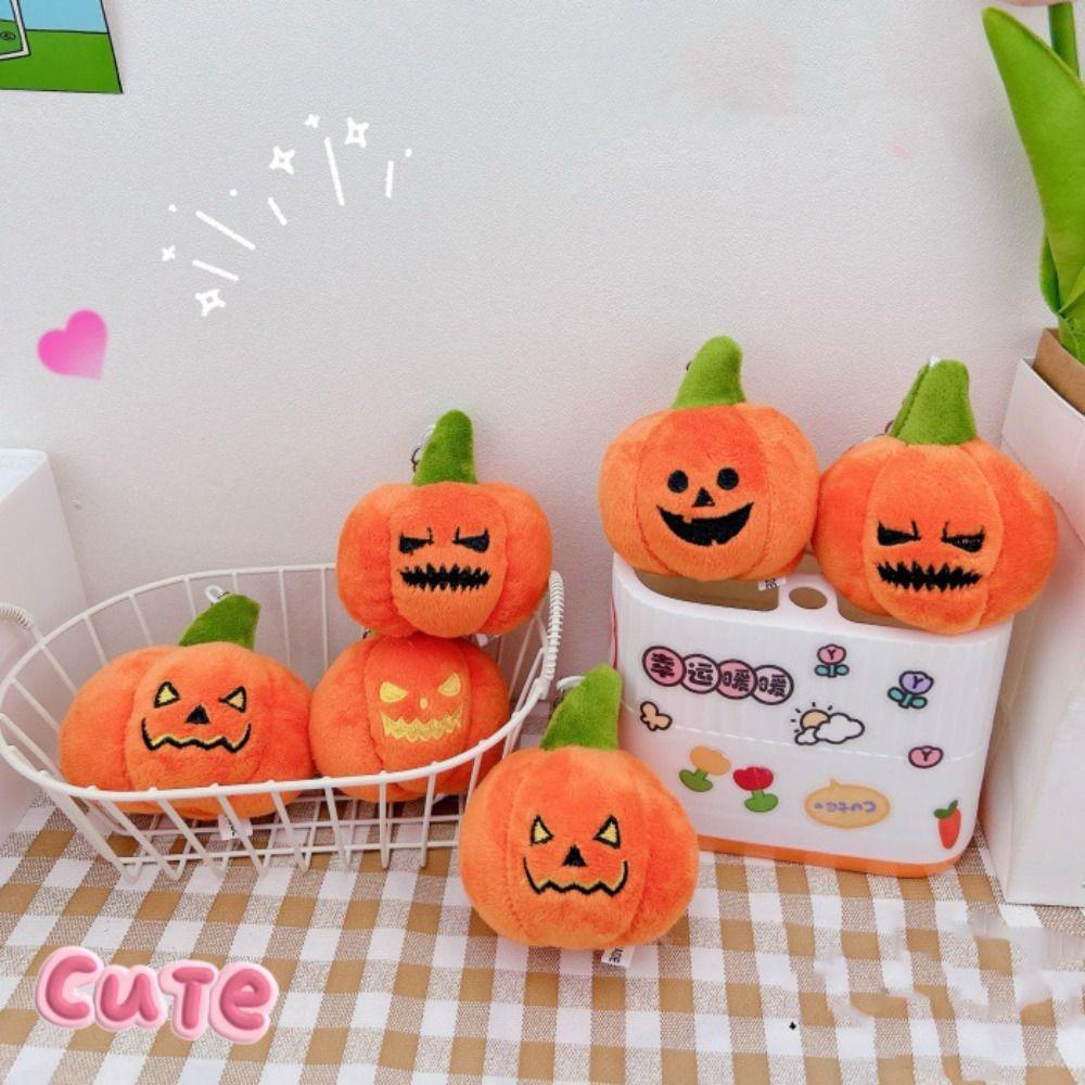 Hanging Pumpkin Plush Keychain Cartoon Plush Doll Keychain Cute Backpack Charm Women