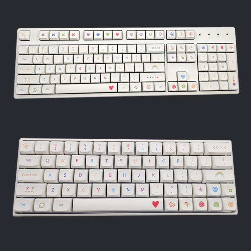 137 Keys Keycap PBT DA Crayon Theme Dye-sub Personalized Mechanical Keycaps For 61/63/64/68/75/84/87/98/104/108 for Key